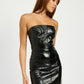 EXPOSED ZIPPER TUBE MINI DRESS