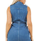 WOMEN FASHION DENIM MINI DRESS