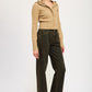 CROPPED HOODIE ZIP UP