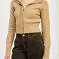 CROPPED HOODIE ZIP UP