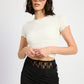 PEAKABOO LACE TRIM MIN SKIRT