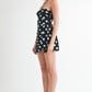 MINI RUCHED POLKA DOT DRESS