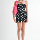 MINI RUCHED POLKA DOT DRESS