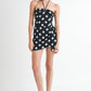 MINI RUCHED POLKA DOT DRESS