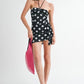 MINI RUCHED POLKA DOT DRESS