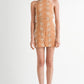 HALTER NECK PRINTED MINI DRESS WITH BACK TIE