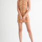 HALTER NECK PRINTED MINI DRESS WITH BACK TIE