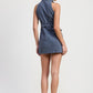MINI HALTER COLLARED SLEEVELESS DRESS