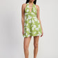 HALTER NECK FLORAL MINI DRESS