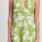 HALTER NECK FLORAL MINI DRESS