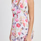 MINI HALTER NECK FLORAL DRESS