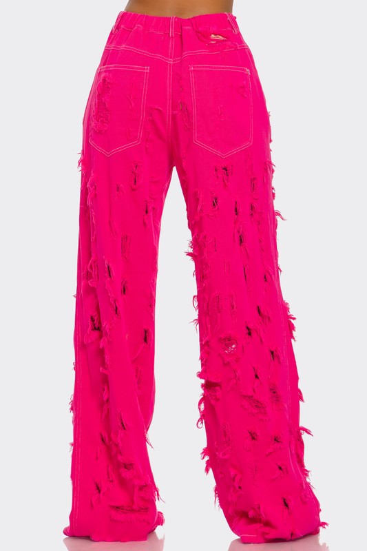 Fuchsia Frenzy Wide-Leg Jeans