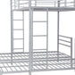 Full Over Twin Twin Size Bunk Bed With Built-in Shelf