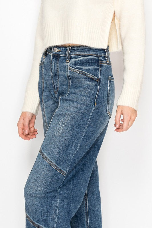 HIGH RISE RELAXED BARREL JEANS
