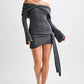 WOMEN FASHION MINI SUMMER KNIT DRESS