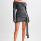 WOMEN FASHION MINI SUMMER KNIT DRESS