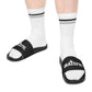 Mens Black Slide Sandals - Grateful Christian Inspiration Affirmation