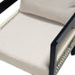 Multi-person Outdoor Iron Sofa Set with A table, Rattan Decoration,