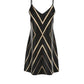Vela Silk Slip Dress in Striped Shibori