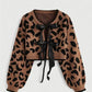 Leopard Print Cropped Sweater