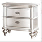 Classic Bedroom Elegant Nightstand Beige White Finish Or Antique