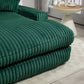 Corduroy lazy sofa With 3 back pillows,Comfy Sofa- Deep Seat Couch for