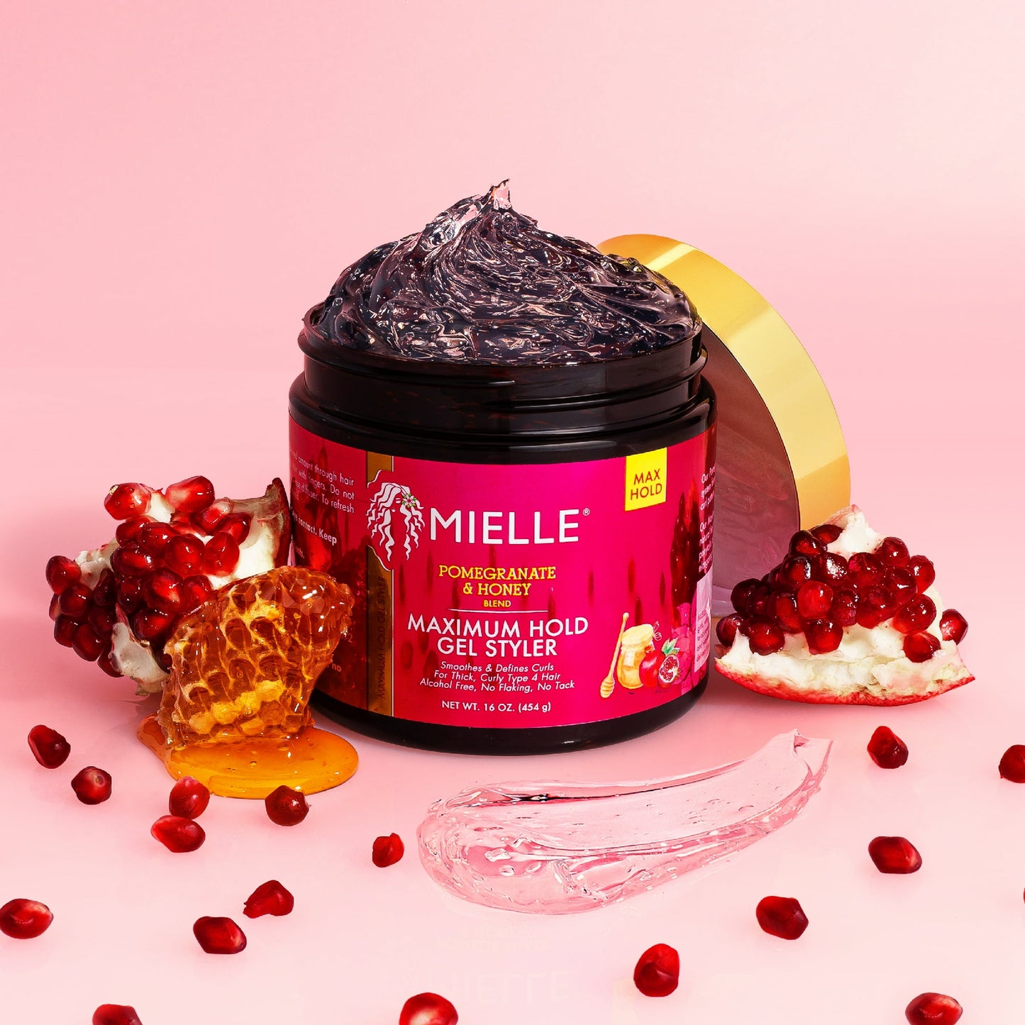 MIELLE POMEGRANATE & HONEY MAXIMUM HOLD GEL STYLER 16 Oz