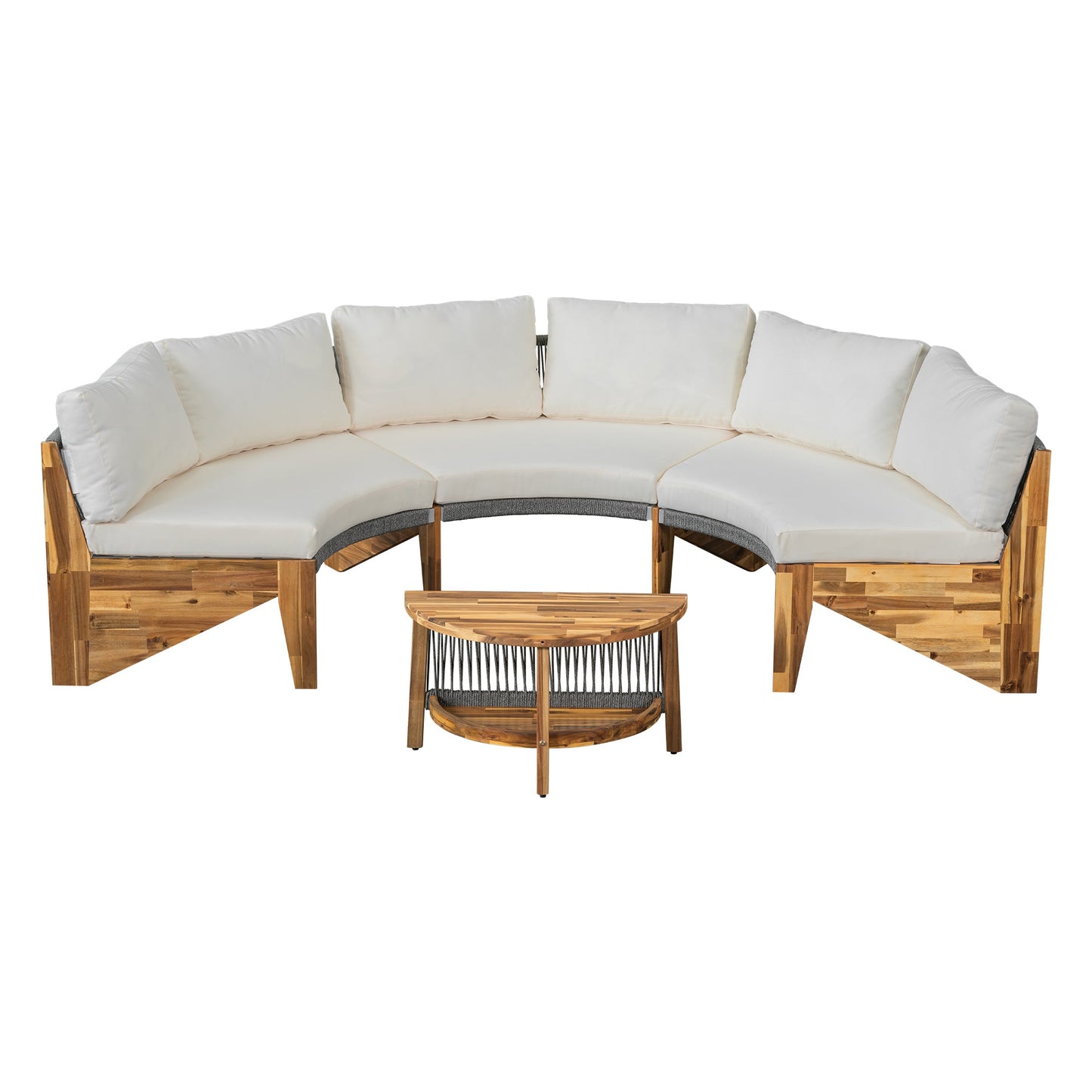6 - Person Outdoor Seating Group with Cushions and A Coffee Table(old