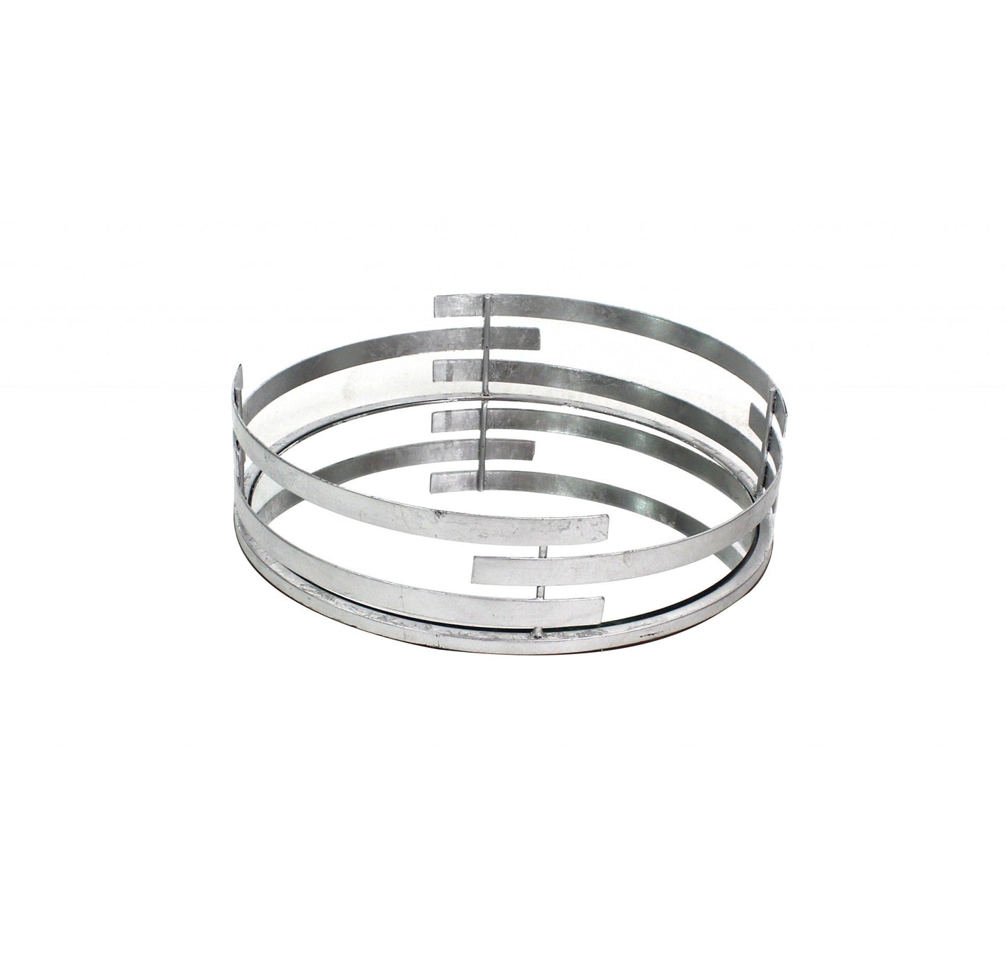14 x 14 x 4 Silver Minimalist Line  Mirror Tray