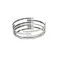 14 x 14 x 4 Silver Minimalist Line  Mirror Tray