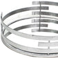 14 x 14 x 4 Silver Minimalist Line  Mirror Tray