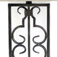 29" Distressed Gray Metal Bedside Lamp With Beige Shade