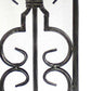 29" Distressed Gray Metal Bedside Lamp With Beige Shade