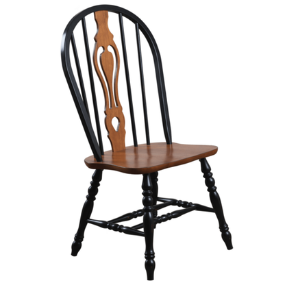 Sunset Trading Black Cherry Windsor Dining Side Chairs - Set Of 2,