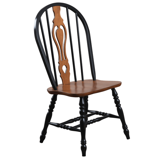 Sunset Trading Black Cherry Windsor Dining Side Chairs - Set Of 2,