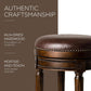 Pullman 31 Inch Tall Bar Height Upholstered Backless Barstool in Dark