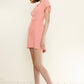 Women's Lace Trim Wrap Dress in Coral
