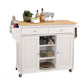47inches X 18inches X 34inches Natural And White Kitchen Island