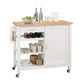 47inches X 18inches X 34inches Natural And White Kitchen Island
