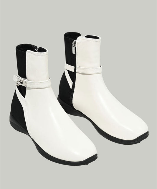 Anell Golf Classic Ankle Boots - Cream Ivory