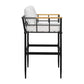 Iron Outdoor Dining Set with Acacia Wood Armrest Suitable For Patio,