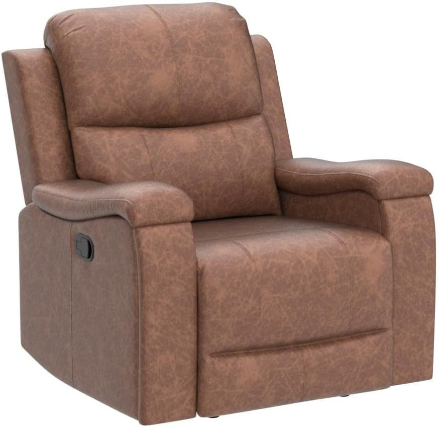 Leather Recliner Chair, Classic and Traditional Manual Recliner Chair