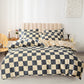 3Piece Checkered Duvet Cover Set for Bedroom