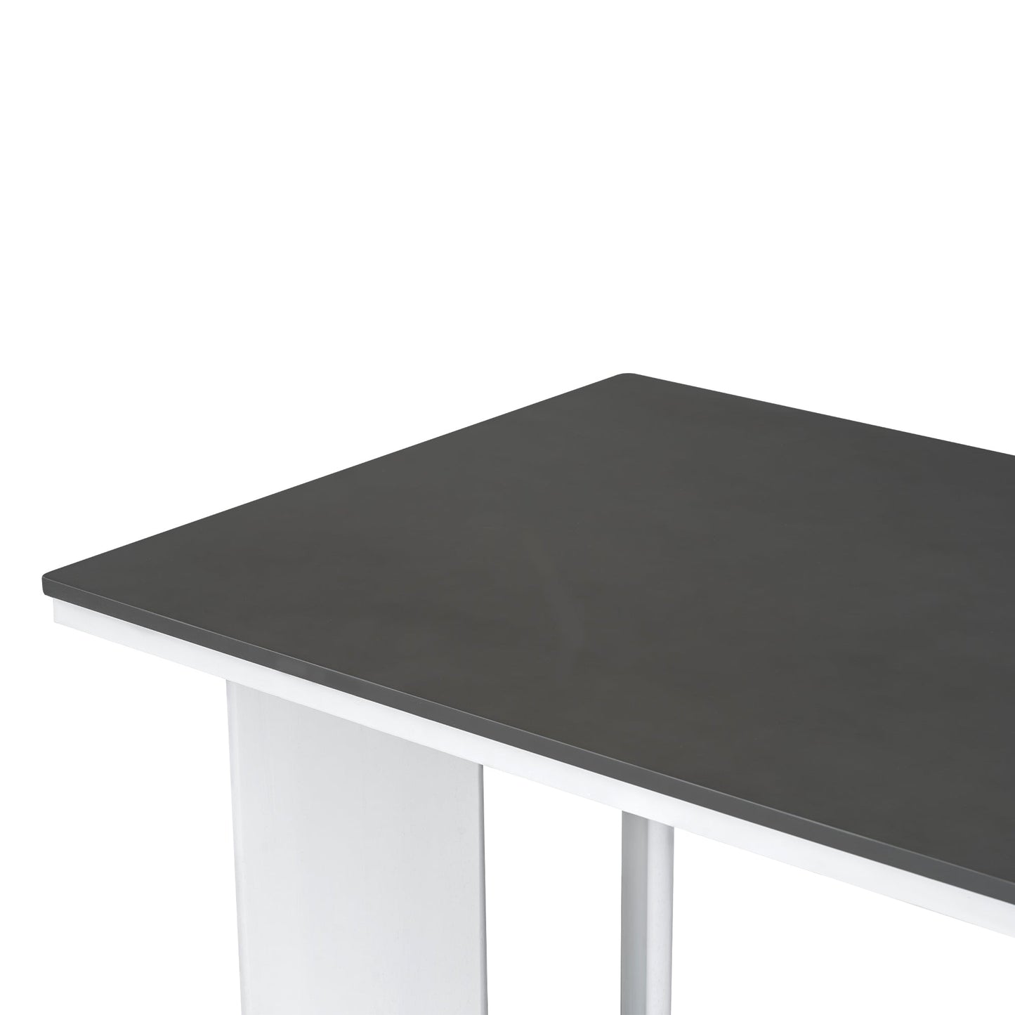 Modern 7-Piece Dining Table Set with 6 Upholstered Dining Chairs, Dark