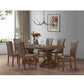 78.74 Rectangular Rubber Wood Dining Table For 6-8 With Wooden Trestle