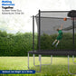 14 FT TRAMPOLINE INSIDE SAFETY NET WITH BASKETBALL HOOP