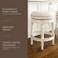Pullman 26 Inch Tall Backless White Oak Finish Counter Height
