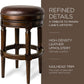 Pullman 31 Inch Tall Bar Height Upholstered Backless Barstool in Dark