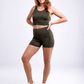 High-Waisted Athletic Shorts with Side Pockets