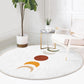 Moon Patterned round Rug, Boho Style Area Carpet, Non Slip Decorative